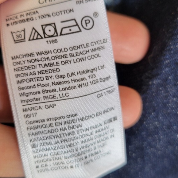 Gap 1969 Denim Dark Wash Mini Dress with Side Pockets and Front zipper.Size S - Picture 6 of 6